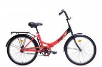 Велосипед складной Aist Smart 24 1.0, черно-красный